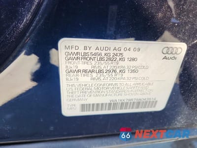 Zdjęcie 13 z 13 samochodu: 2009 AUDI Q5 3.2 VIN:WA1KK78R79A043914 - miniatura