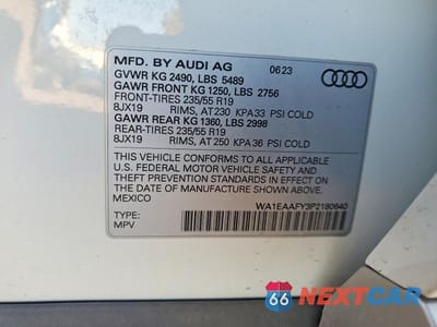 Zdjęcie 13 z 13 samochodu: 2023 AUDI Q5 PREMIUM PLUS 45 VIN:WA1EAAFY3P2180640 - miniatura