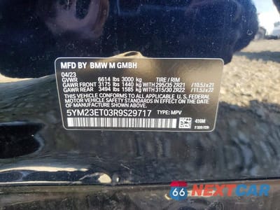 Zdjęcie 13 z 13 samochodu: 2024 BMW X6 M COMPETITION VIN:5YM23ET03R9S29717 - miniatura