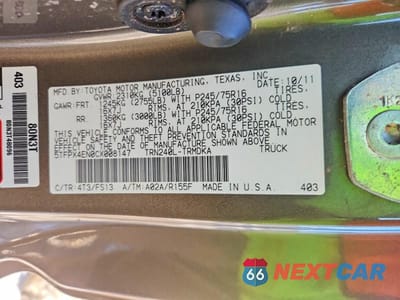 Zdjęcie 12 z 12 samochodu: 2012 TOYOTA TACOMA VIN:5TFPX4EN0CX008147 - miniatura
