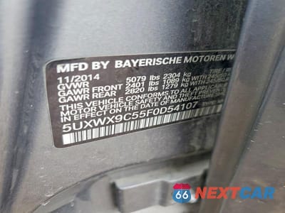 Zdjęcie 13 z 13 samochodu: 2015 BMW X3 XDRIVE28I VIN:5UXWX9C55F0D54107 - miniatura