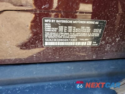 Zdjęcie 13 z 13 samochodu: 2025 BMW X5 XDRIVE40I VIN:5UX23EU06S9X73303 - miniatura