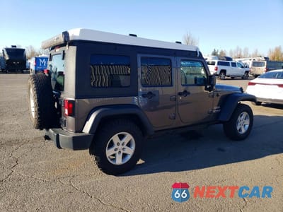 Trzecie zdjęcie samochodu z tyłu: 2016 JEEP WRANGLER UNLIMITED SPORT VIN:1C4BJWDG1GL167623 - miniatura