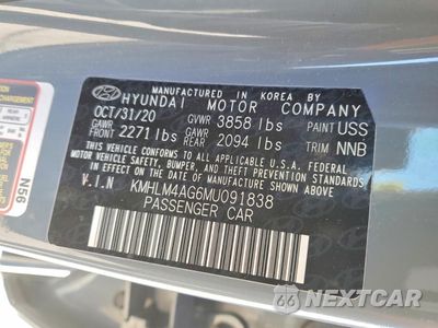 Zdjęcie 12 z 12 samochodu: 2021 HYUNDAI ELANTRA SEL VIN:KMHLM4AG6MU091838 - miniatura