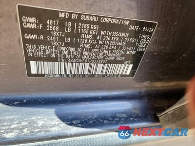 Zdjęcie 12 z 12 samochodu: 2024 SUBARU CROSSTREK SPORT VIN:4S4GUHF67R3779627 - miniatura