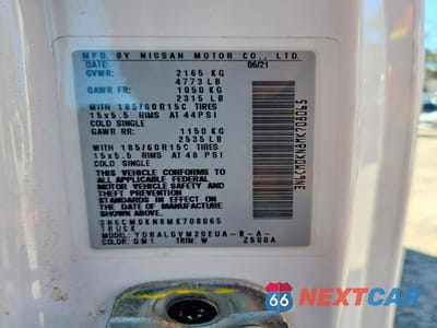 Zdjęcie 13 z 13 samochodu: 2021 NISSAN NV200 DELIVERY VAN VIN:3N6CM0KN8MK708065 - miniatura