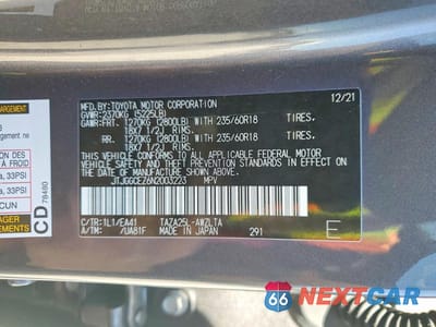 Zdjęcie 13 z 13 samochodu: 2022 LEXUS NX 350 PREMIUM VIN:JTJGGCEZ6N2003223 - miniatura