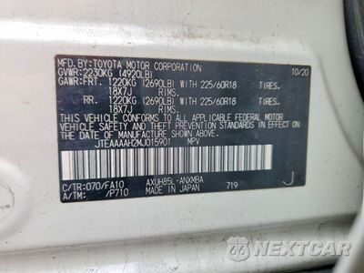 Zdjęcie 13 z 13 samochodu: 2021 TOYOTA VENZA LE VIN:JTEAAAAH2MJ015901 - miniatura