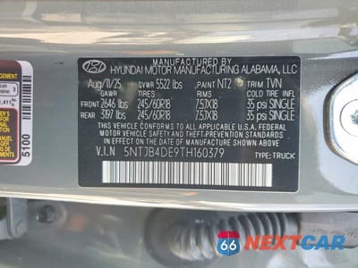 Zdjęcie 12 z 12 samochodu: 2026 HYUNDAI SANTA CRUZ SEL VIN:5NTJB4DE9TH160379 - miniatura