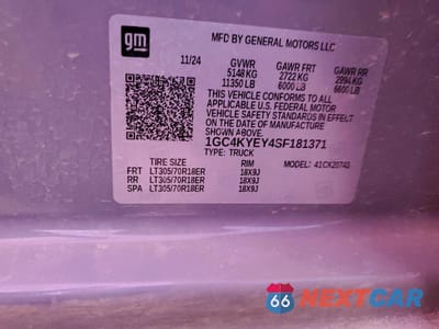 Zdjęcie 12 z 12 samochodu: 2025 CHEVROLET SILVERADO K2500 ZR2 VIN:1GC4KYEY4SF181371 - miniatura