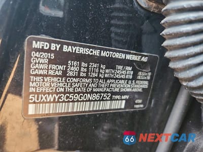 Zdjęcie 12 z 12 samochodu: 2016 BMW X3 XDRIVE28D VIN:5UXWY3C59G0N86752 - miniatura