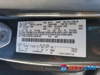 Zdjęcie 13 z 13 samochodu: 2020 FORD ESCAPE SE VIN:1FMCU9G62LUA08187 - miniatura