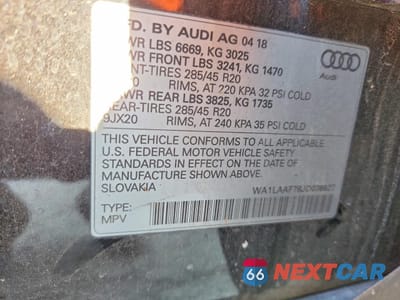 Zdjęcie 13 z 13 samochodu: 2018 AUDI Q7 PREMIUM PLUS VIN:WA1LAAF78JD038827 - miniatura