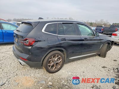 Trzecie zdjęcie samochodu z tyłu: 2022 BMW X3 SDRIVE30I VIN:5UX43DP02N9J20003 - miniatura
