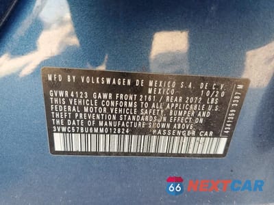 Zdjęcie 12 z 12 samochodu: 2021 VOLKSWAGEN JETTA S VIN:3VWC57BU6MM012824 - miniatura