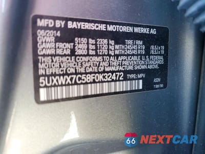 Zdjęcie 13 z 13 samochodu: 2015 BMW X3 XDRIVE35I VIN:5UXWX7C58F0K32472 - miniatura