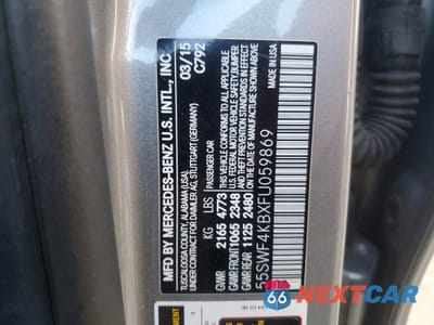 Zdjęcie 12 z 12 samochodu: 2015 MERCEDES-BENZ C 300 4MATIC VIN:55SWF4KBXFU059869 - miniatura