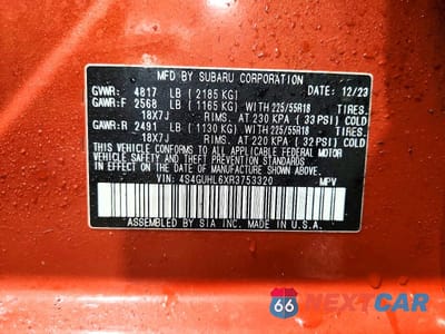 Zdjęcie 13 z 13 samochodu: 2024 SUBARU CROSSTREK LIMITED VIN:4S4GUHL6XR3753320 - miniatura