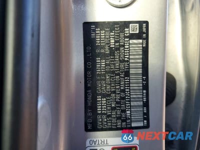 Zdjęcie 12 z 12 samochodu: 2018 HONDA CLARITY VIN:JHMZC5F12JC021152 - miniatura