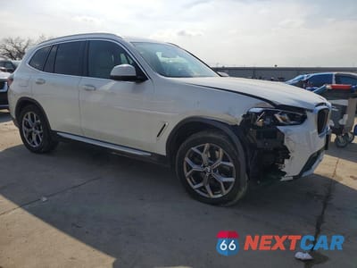 Czwarte zdjęcie samochodu z boku: 2022 BMW X3 SDRIVE30I VIN:5UX43DP08N9M06714 - miniatura