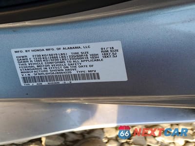 Zdjęcie 13 z 13 samochodu: 2018 HONDA ODYSSEY EX VIN:5FNRL6H58JB084220 - miniatura