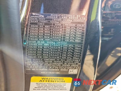 Zdjęcie 13 z 13 samochodu: 2022 JAGUAR E-PACE SE VIN:SADFP2FX7N1029670 - miniatura