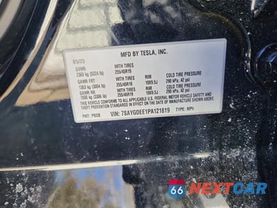 Zdjęcie 12 z 12 samochodu: 2023 TESLA MODEL Y VIN:7SAYGDEE1PA121819 - miniatura