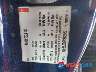 Zdjęcie 12 z 12 samochodu: 2019 TESLA MODEL 3 VIN:5YJ3E1EA1KF299492 - miniatura