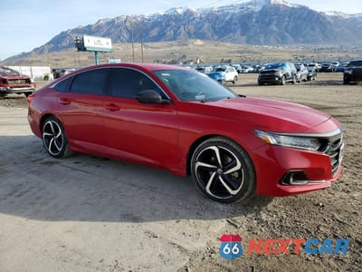 Czwarte zdjęcie samochodu z boku: 2021 HONDA ACCORD SPORT VIN:1HGCV1F37MA017207 - miniatura
