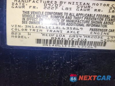 Zdjęcie 14 z 14 samochodu: 2008 NISSAN SENTRA 2.0 VIN:3N1AB61E18L635869 - miniatura
