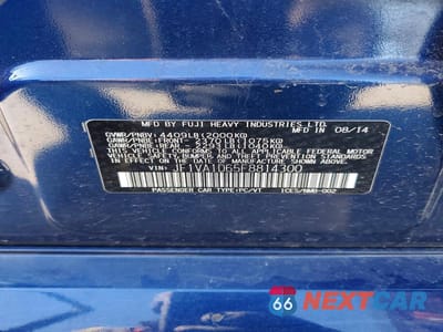 Zdjęcie 13 z 13 samochodu: 2015 SUBARU WRX PREMIUM VIN:JF1VA1D65F8814300 - miniatura
