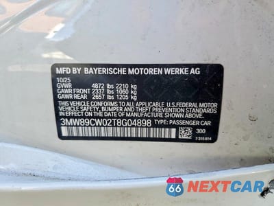 Zdjęcie 13 z 13 samochodu: 2026 BMW 330XI VIN:3MW89CW02T8G04898 - miniatura