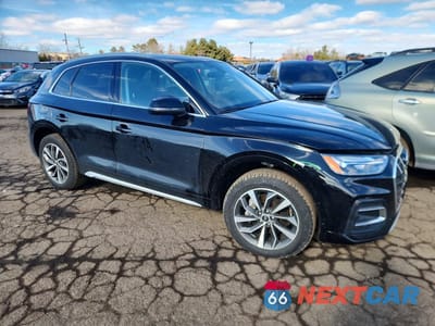 Czwarte zdjęcie samochodu z boku: 2021 AUDI Q5 PREMIUM PLUS VIN:WA1BAAFY7M2092589 - miniatura