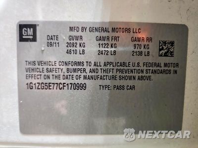 Zdjęcie 12 z 12 samochodu: 2012 CHEVROLET MALIBU LTZ VIN:1G1ZG5E77CF170999 - miniatura
