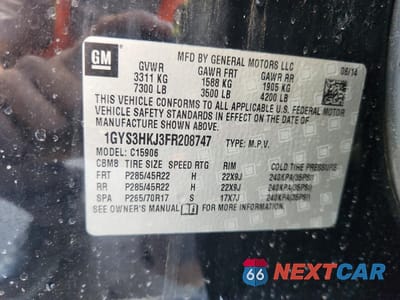 Zdjęcie 13 z 14 samochodu: 2015 CADILLAC ESCALADE ESV LUXURY VIN:1GYS3HKJ3FR208747 - miniatura