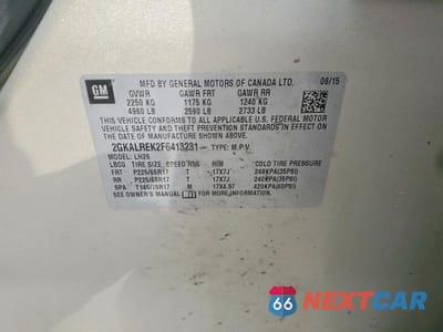 Zdjęcie 13 z 13 samochodu: 2015 GMC TERRAIN SLE VIN:2GKALREK2F6413231 - miniatura