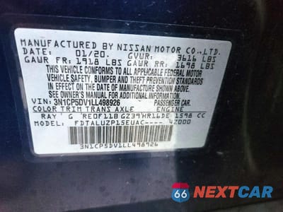 Zdjęcie 12 z 12 samochodu: 2020 NISSAN KICKS SR VIN:3N1CP5DV1LL498926 - miniatura