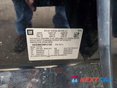 Zdjęcie 13 z 13 samochodu: 2017 GMC YUKON SLT VIN:1GKS2BKC3HR121025 - miniatura