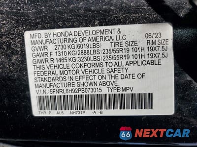 Zdjęcie 14 z 14 samochodu: 2023 HONDA ODYSSEY ELITE VIN:5FNRL6H92PB073015 - miniatura