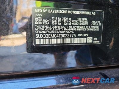 Zdjęcie 12 z 12 samochodu: 2026 BMW X7 M60I VIN:5UX33EM04T9023775 - miniatura