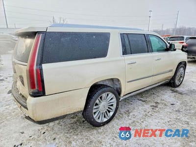 Trzecie zdjęcie samochodu z tyłu: 2015 CADILLAC ESCALADE ESV PLATINUM VIN:1GYS4UKJ6FR707869 - miniatura