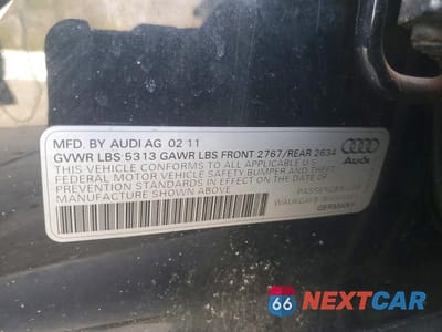 Zdjęcie 12 z 12 samochodu: 2011 AUDI A6 PRESTIGE VIN:WAUKGAFB1BN065543 - miniatura