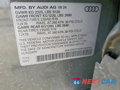 Zdjęcie 13 z 13 samochodu: 2024 AUDI Q3 PREMIUM S LINE 45 VIN:WA1DECF30R1206748 - miniatura