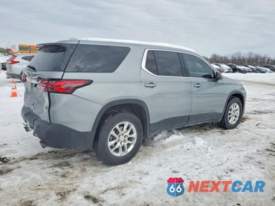 Trzecie zdjęcie samochodu z tyłu: 2023 CHEVROLET TRAVERSE LS VIN:1GNERFKW3PJ117552 - miniatura