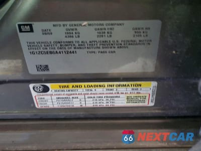 Zdjęcie 12 z 12 samochodu: 2010 CHEVROLET MALIBU 1LT VIN:1G1ZC5EB6A4112441 - miniatura