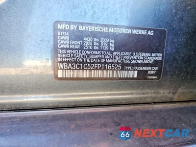 Zdjęcie 12 z 12 samochodu: 2015 BMW 328 I SULEV VIN:WBA3C1C52FP116525 - miniatura