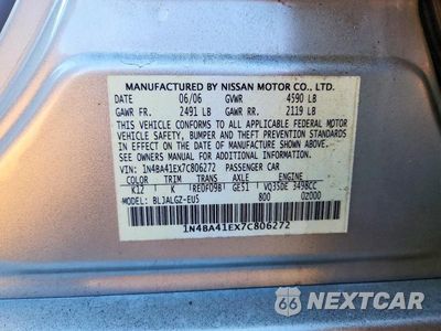 Zdjęcie 13 z 13 samochodu: 2007 NISSAN MAXIMA SE VIN:1N4BA41EX7C806272 - miniatura