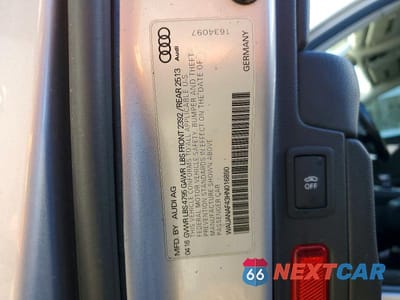Zdjęcie 12 z 12 samochodu: 2017 AUDI A4 PREMIUM VIN:WAUANAF43HN016890 - miniatura