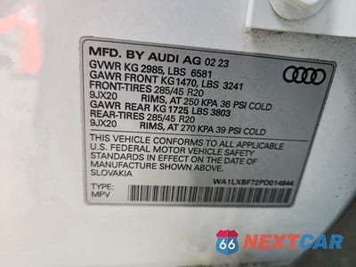 Zdjęcie 14 z 14 samochodu: 2023 AUDI Q7 PREMIUM PLUS VIN:WA1LXBF72PD014844 - miniatura