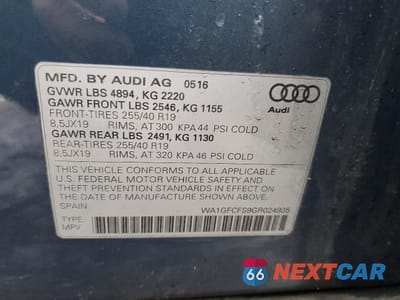 Zdjęcie 14 z 15 samochodu: 2016 AUDI Q3 PRESTIGE VIN:WA1GFCFS9GR024935 - miniatura